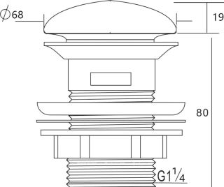 Донный клапан Aquane 333928 с переливом белый матовый